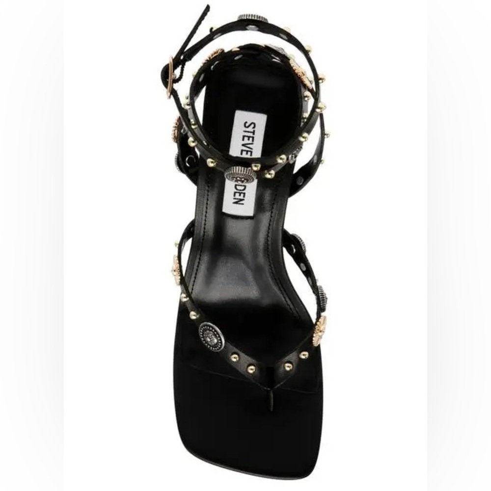 Steve Madden Asha Ankle Strap Sandal Black, Size‎ 6 - Picture 3 of 14